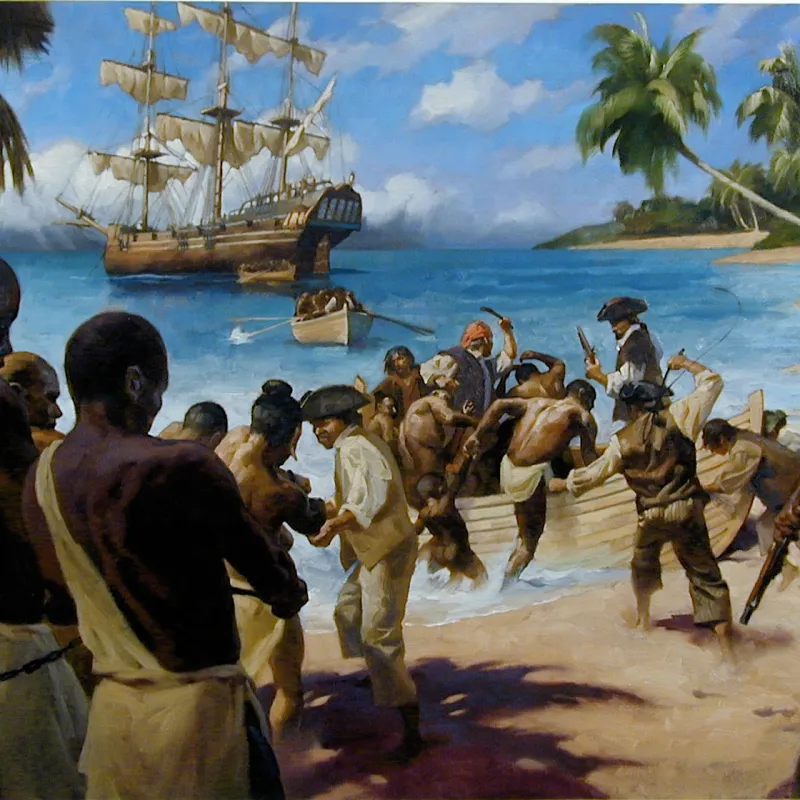 a group of people standing next to a body of water