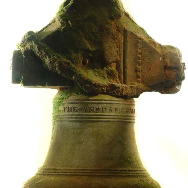 a close up of a bell