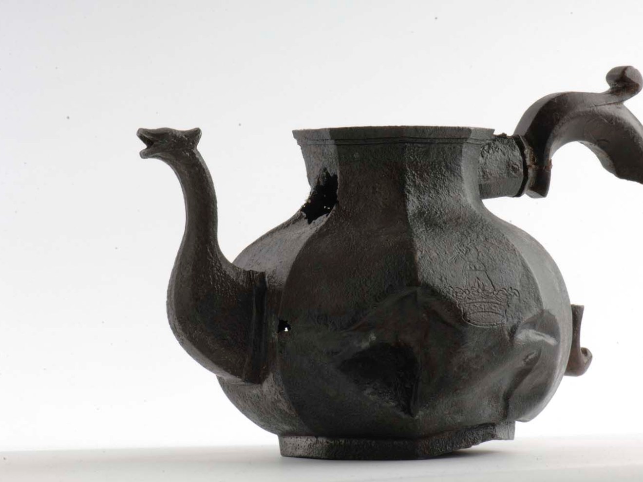 a close up of a vase