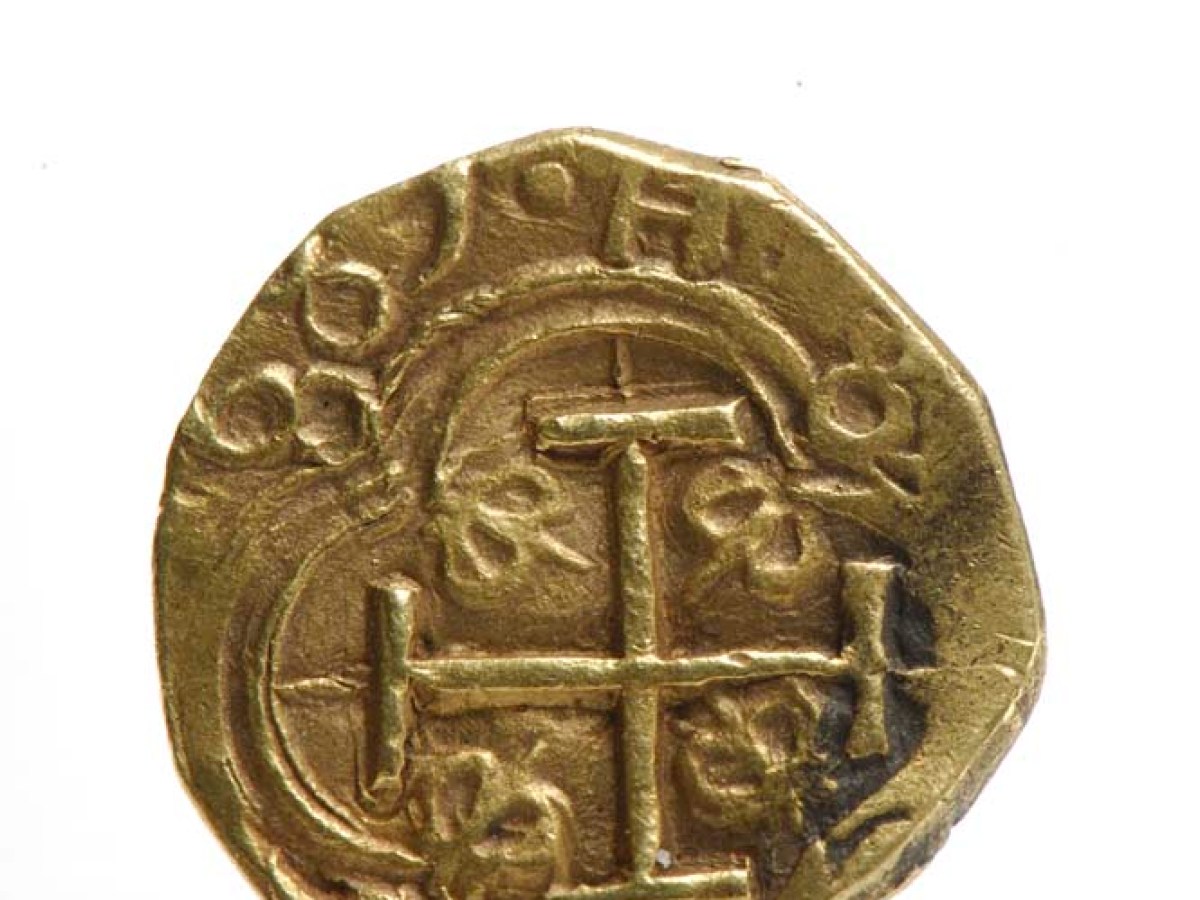 a close up of a coin