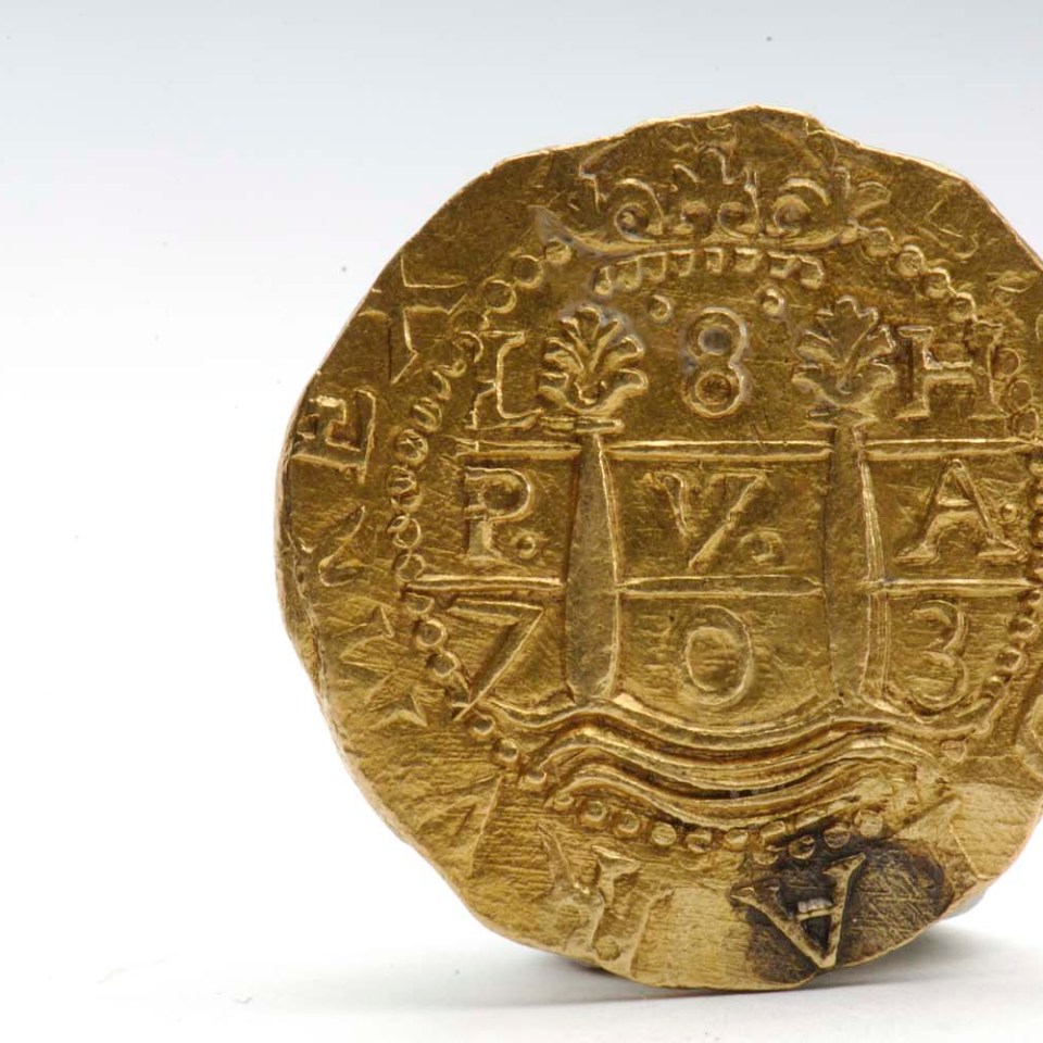 a close up of a coin