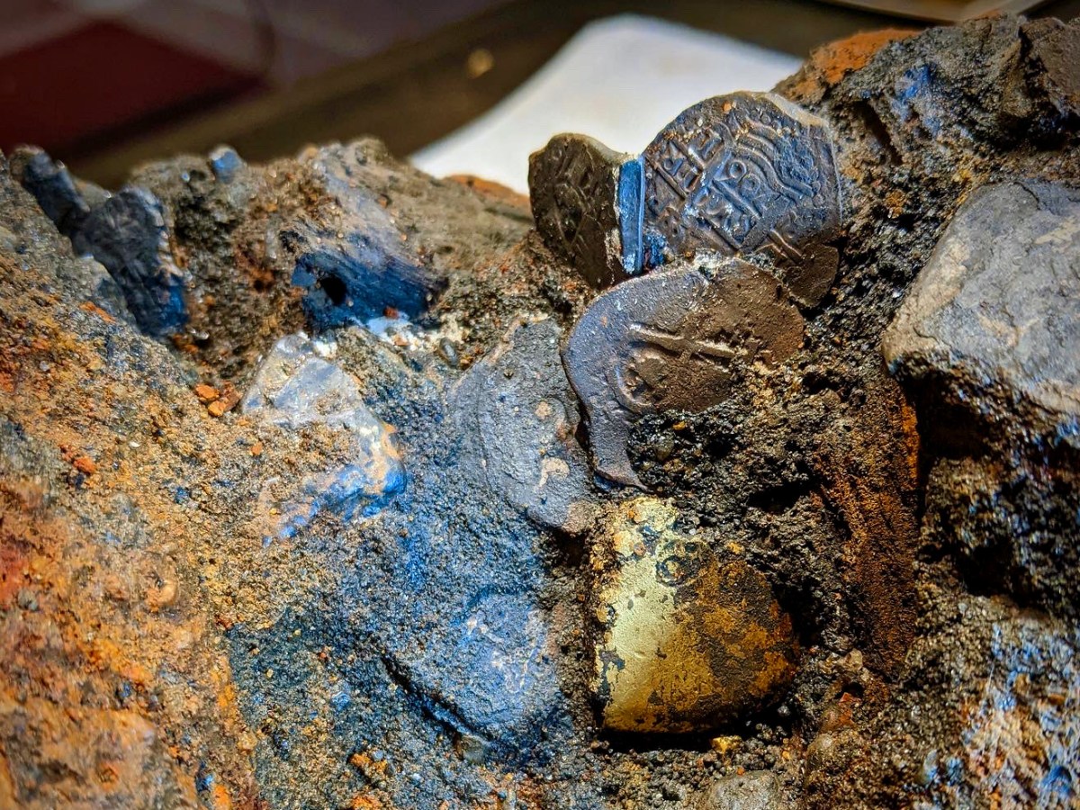 a close up of a rock